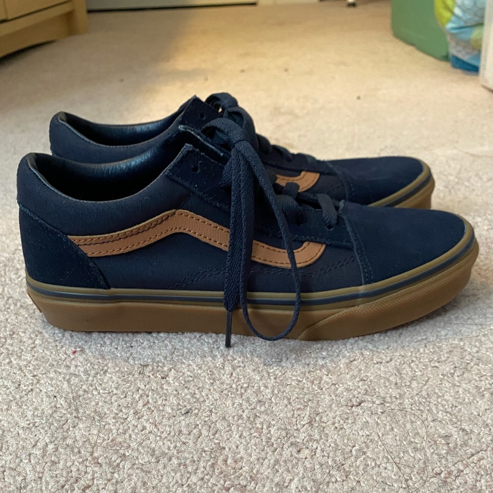 Navy Blue Kids Old Skool Vans